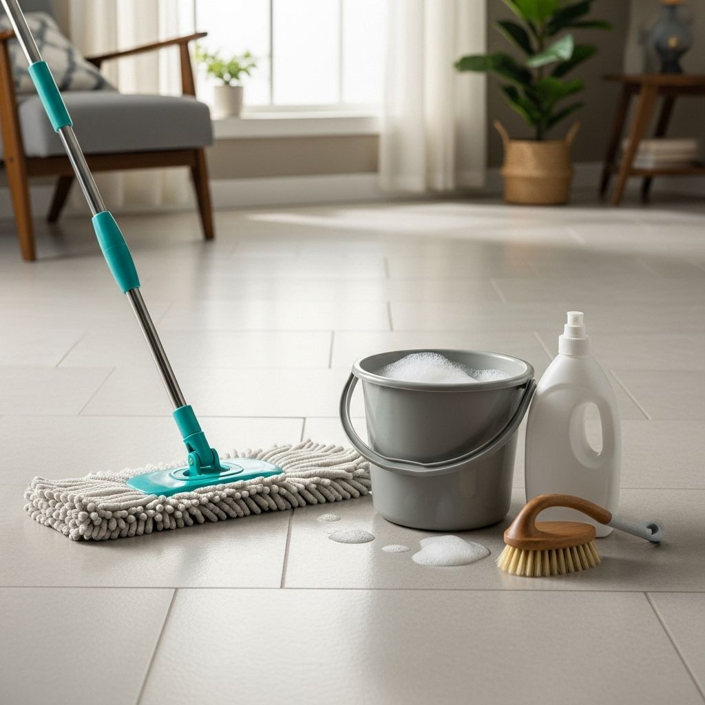 Master tile care with this four-step method to achieve sparkling clean, long-lasting floors in every room.