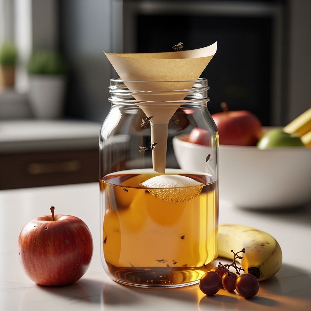 Master the art of DIY fruit fly traps using simple household items and eliminate pesky fruit flies from your kitchen.