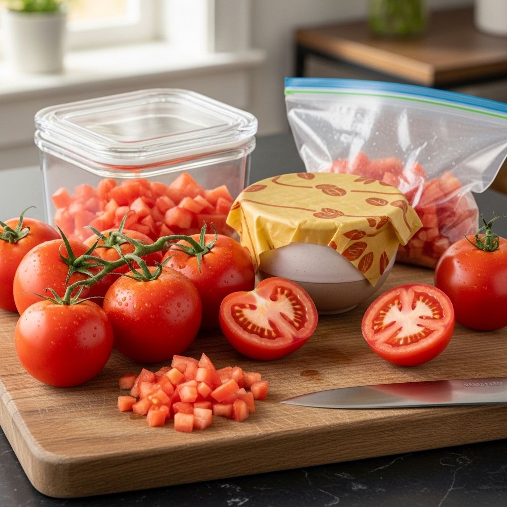 The Definitive Guide to Storing Cut Tomatoes for Maximum Freshness Preserve your cut tomatoes with expert tips, maximizing flavor, freshness, and safety in every slice.