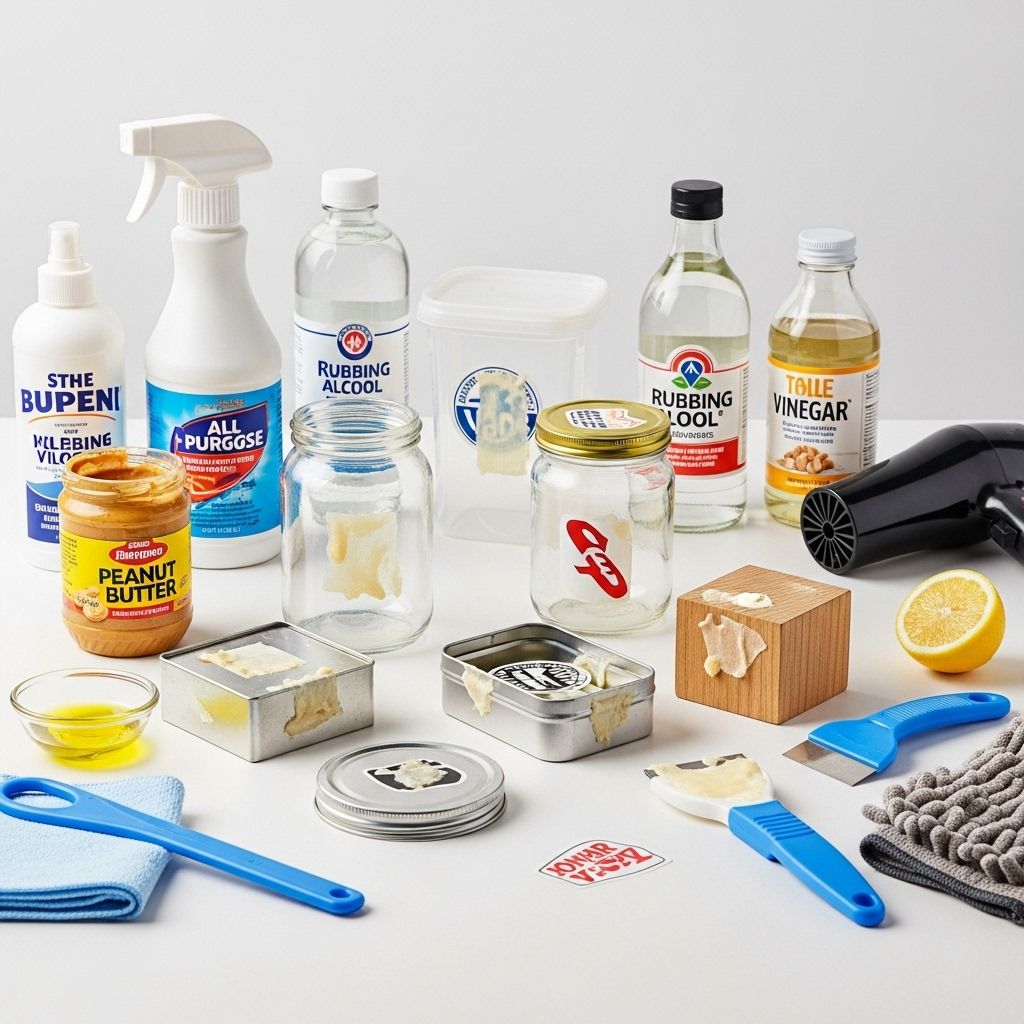 Discover proven techniques to easily remove stickers and stubborn adhesive residue from glass, wood, plastic, and metal using pantry staples and DIY methods.