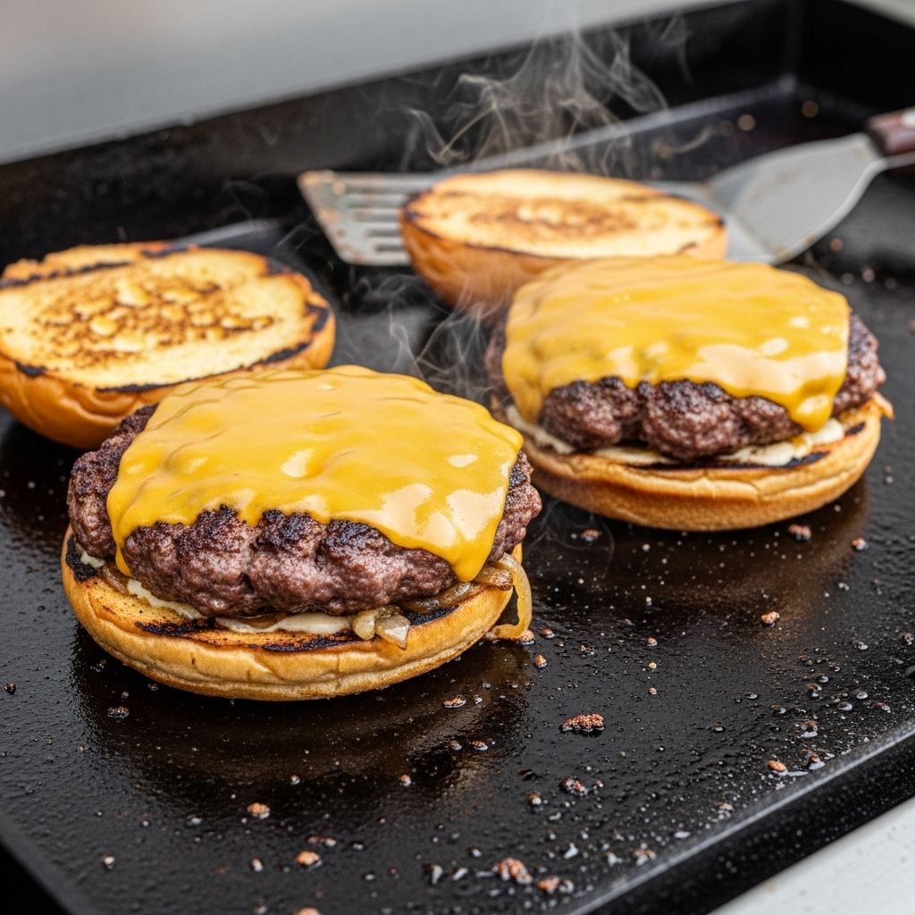Perfect Blackstone Smash Burgers: The Classic Griddle Burger Recipe Master the art of making crispy, juicy smash burgers at home on your griddle with this ultimate Blackstone burger guide.