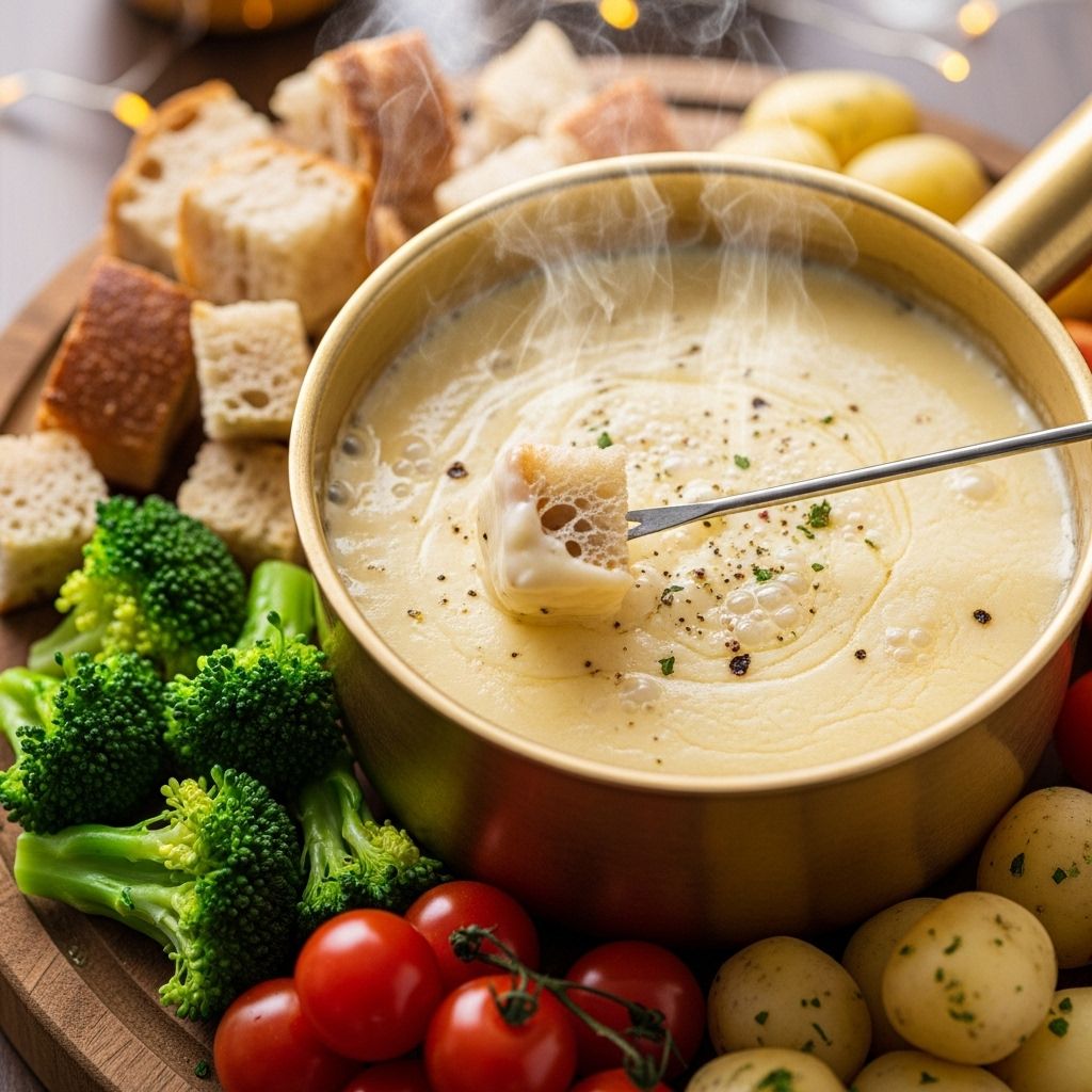 Classic Cheese Fondue: The Ultimate Guide to a Swiss Tradition Experience the warmth, charm, and rich flavor of authentic Swiss cheese fondue with this detailed step-by-step guide.