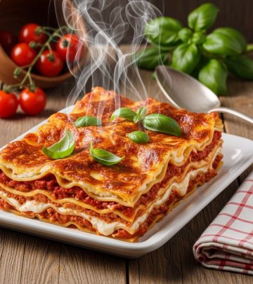 Delight in layer upon layer of rich meat sauce, creamy béchamel, and tender pasta in this traditional Italian lasagna recipe.
