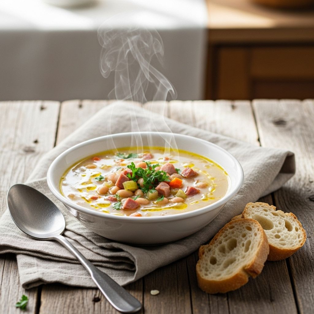 Classic Navy Bean Soup: Hearty, Simple, and Comforting Discover the secrets to a warming, flavorful navy bean soup that's perfect for chilly days and family dinners.