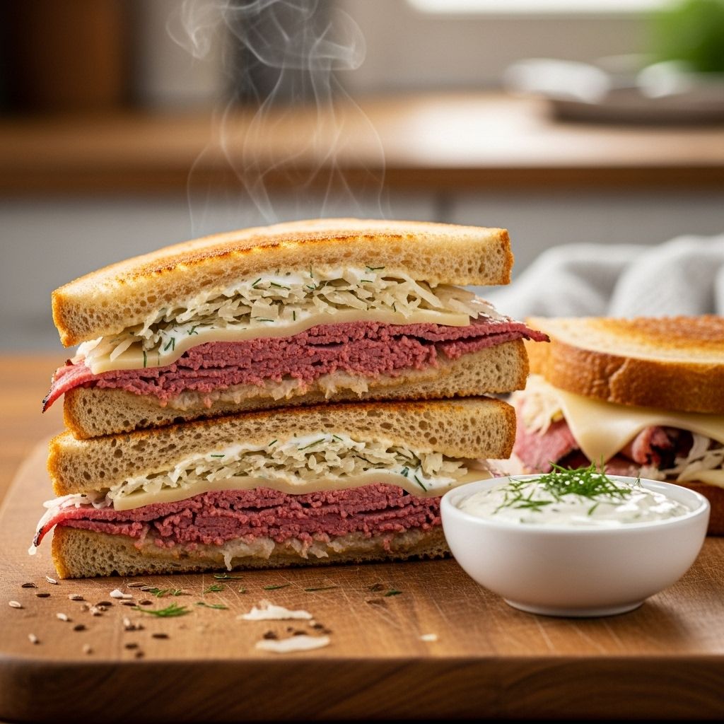 Master the art of crafting the Reuben sandwich—from choosing ingredients to perfect assembly—and learn about its intriguing history.