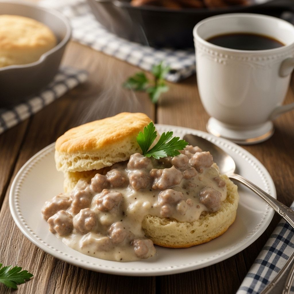 Classic Sausage Gravy: Homestyle Comfort from Scratch Discover the timeless art of homemade sausage gravy: step-by-step instructions, tips, serving ideas, and southern breakfast tradition.