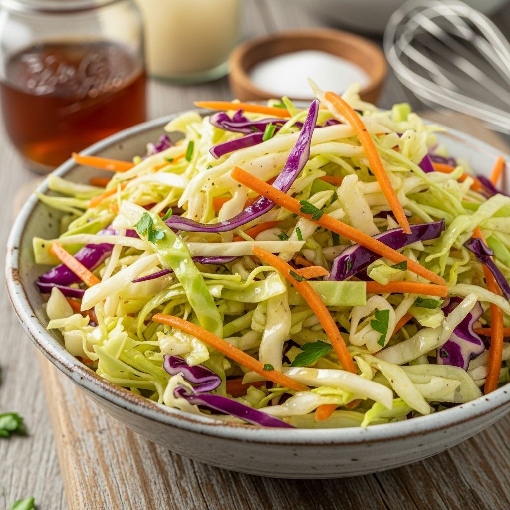 Discover the ultimate vinegar slaw—a bright, tangy, and crisp side dish that's perfect for every gathering and season.