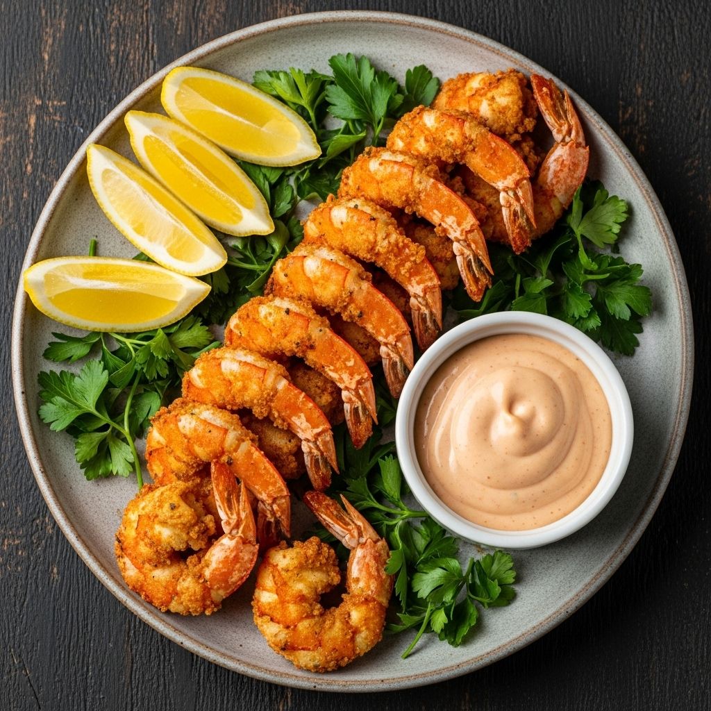 Crispy Air Fryer Fried Shrimp: The No-Fuss Golden Shortcut Indulge in perfectly crispy, golden-brown shrimp using your air fryer for a light, flavorful meal ready in minutes.