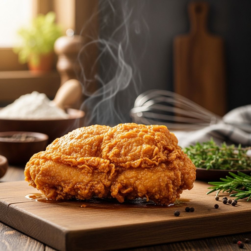 Unlock next-level fried chicken: golden, impossibly crisp, and mouthwateringly juicy with every bite.