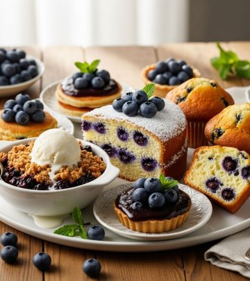 Discover a world of blueberry delights with tangy cakes, cozy crisps, classic muffins, and vibrant treats for every season.