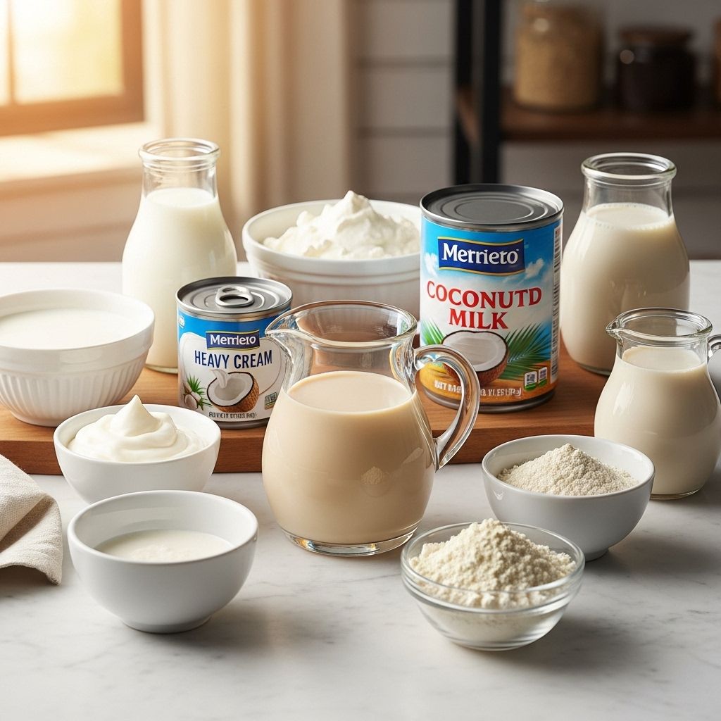 Explore the best alternatives to evaporated milk for every culinary need, including dairy-free and homemade options—no compromise on flavor or texture.