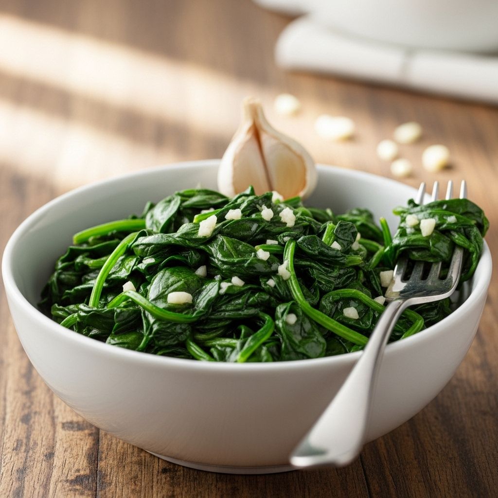 Elevate your meals with this vibrant, quick, and healthy garlic sautéed spinach dish inspired by Ina Garten's trusted cooking methods.