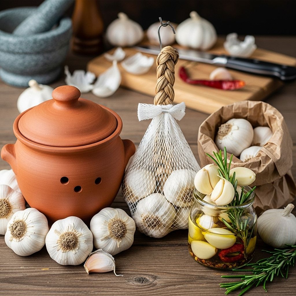 Master multiple garlic storage techniques to keep your supply fresh year-round with practical methods.