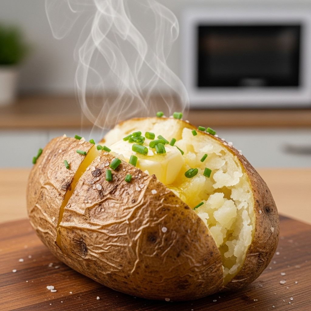 Perfect microwave-baked potatoes made simple—get fluffy insides and tasty skin in under 10 minutes with these step-by-step tips, tricks, and topping ideas.