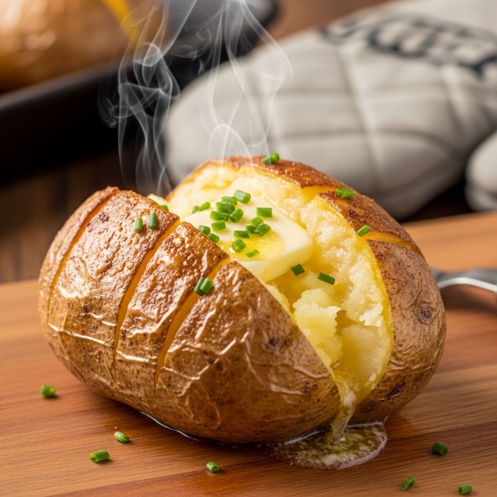 Master the classic oven-baked potato for irresistibly crisp skin and perfectly fluffy interiors every time.