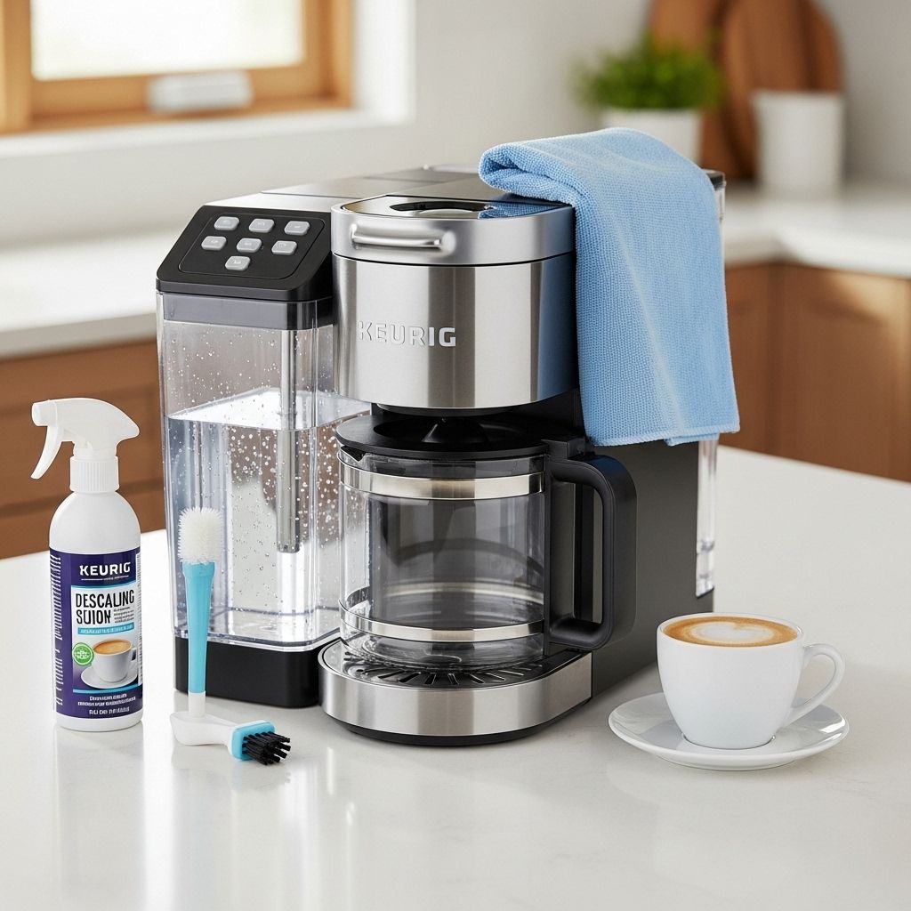 Maintain your Keurig’s performance and taste by cleaning, descaling, and caring for every part of your coffee maker.