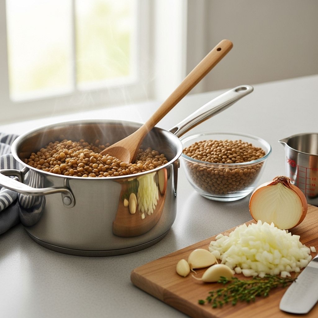 Master the art of cooking lentils on the stove for meal prep, soups, salads, and nutritious sides.