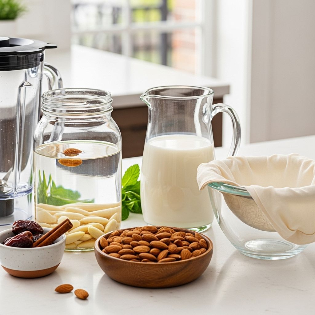 Discover the simple method for homemade almond milk, from soaking nuts to straining silky-smooth, dairy-free milk, with flavor tips and FAQs.