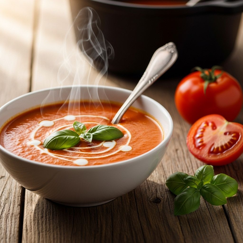 Master the art of making classic tomato soup from scratch—creamy, comforting, and rich in flavor, perfect for cozy nights.