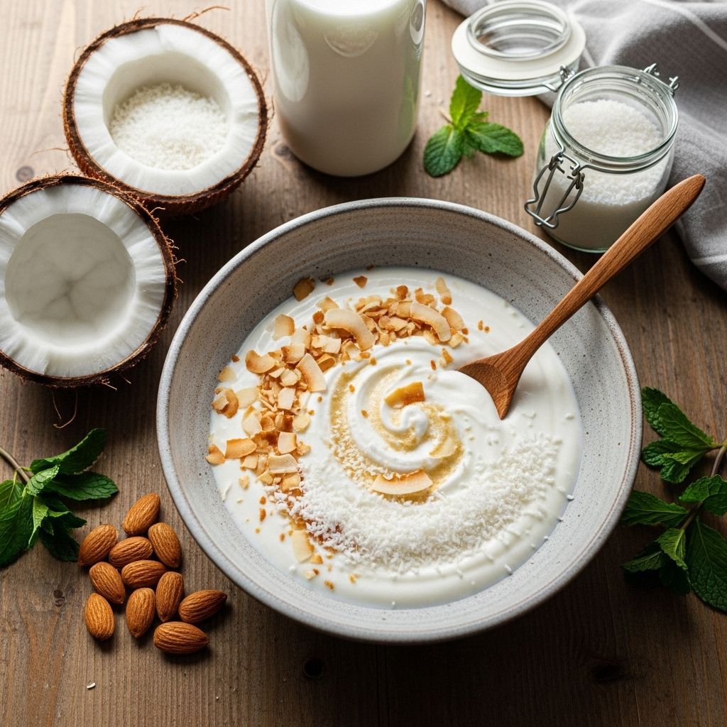 Discover the step-by-step process to craft creamy, tangy coconut yogurt at home using simple ingredients and fermentation.