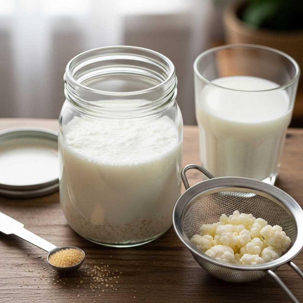 A comprehensive, step-by-step guide to brewing creamy, probiotic-rich milk kefir at home—no special equipment required.