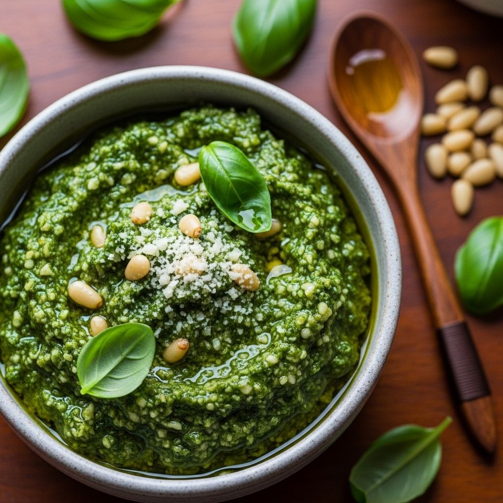 Discover Ina Garten’s beloved pesto recipe, blending basil, nuts, and Parmigiano for a vibrant, easy-to-make classic Italian sauce.