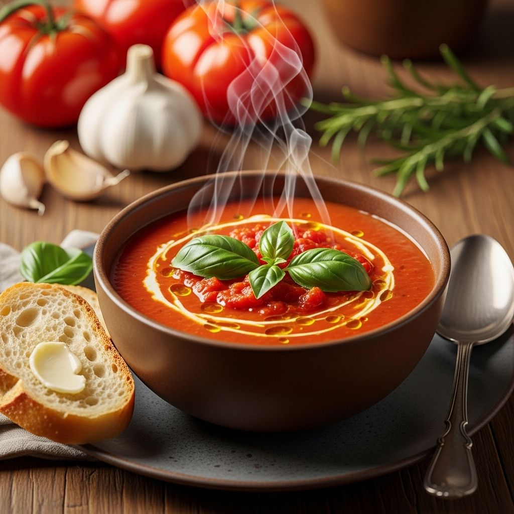 Discover the secrets to rich, velvety roasted tomato soup—brimming with flavor, perfect for pairing with grilled cheese.