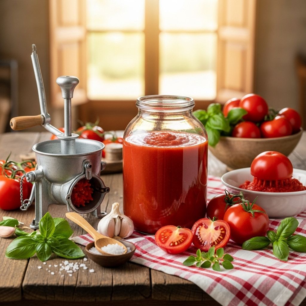 Learn all about tomato passata: what it is, how it’s made, how it differs from other tomato products, and creative ways to use it in your kitchen.