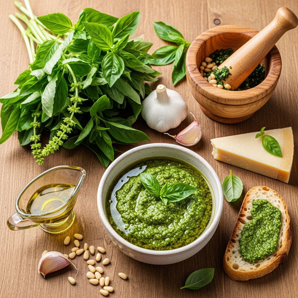 The Ultimate Guide to Basil Pesto: Classic Recipe, Tips, and Serving Ideas Master the art of making basil pesto with this comprehensive guide—including classic methods, ingredient swaps, expert tips, and creative ways to use your fresh pesto.