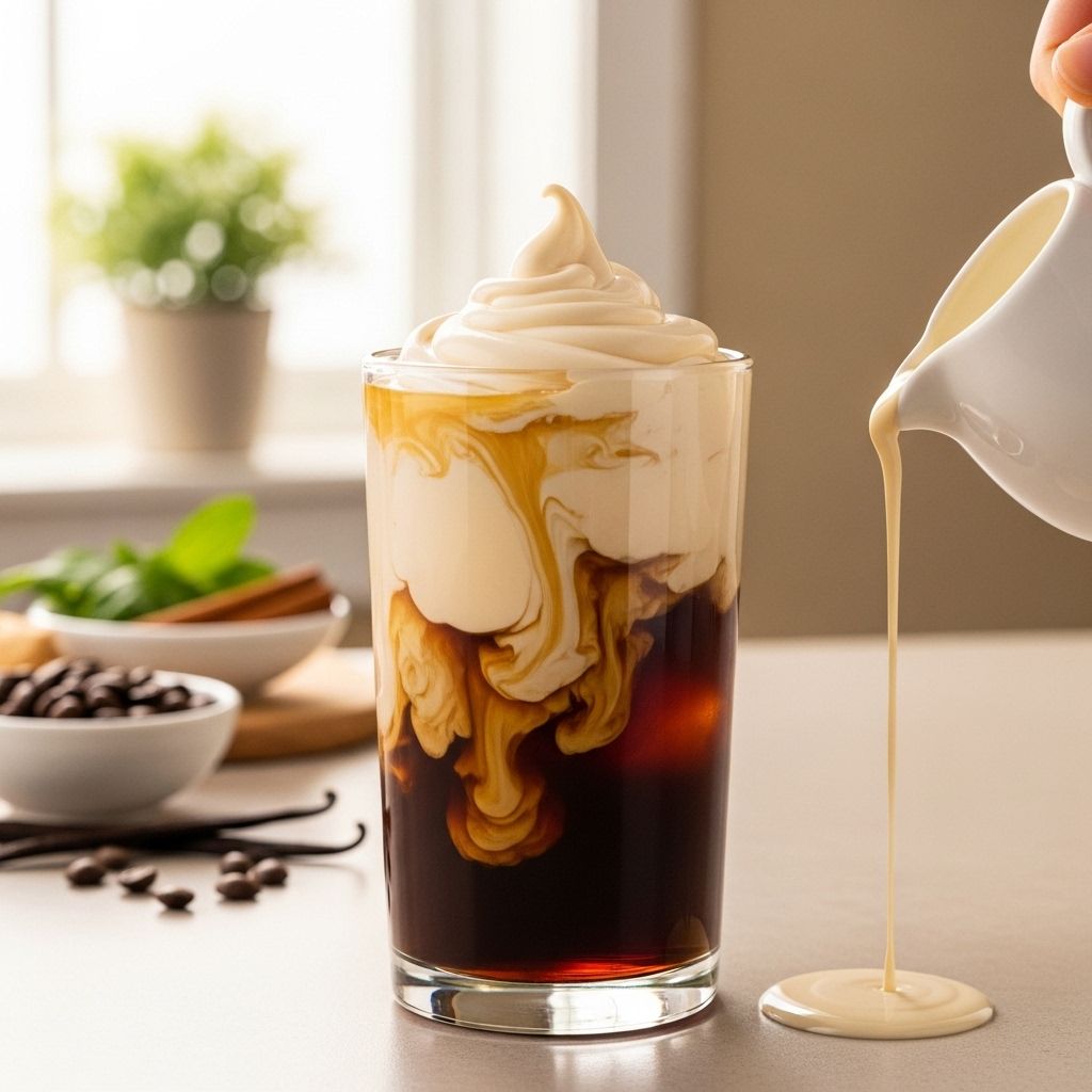 The Ultimate Guide to Vanilla Sweet Cream at Home (Starbucks Inspired) Learn how to make Starbucks-style vanilla sweet cream at home with a handful of ingredients and a few easy steps.