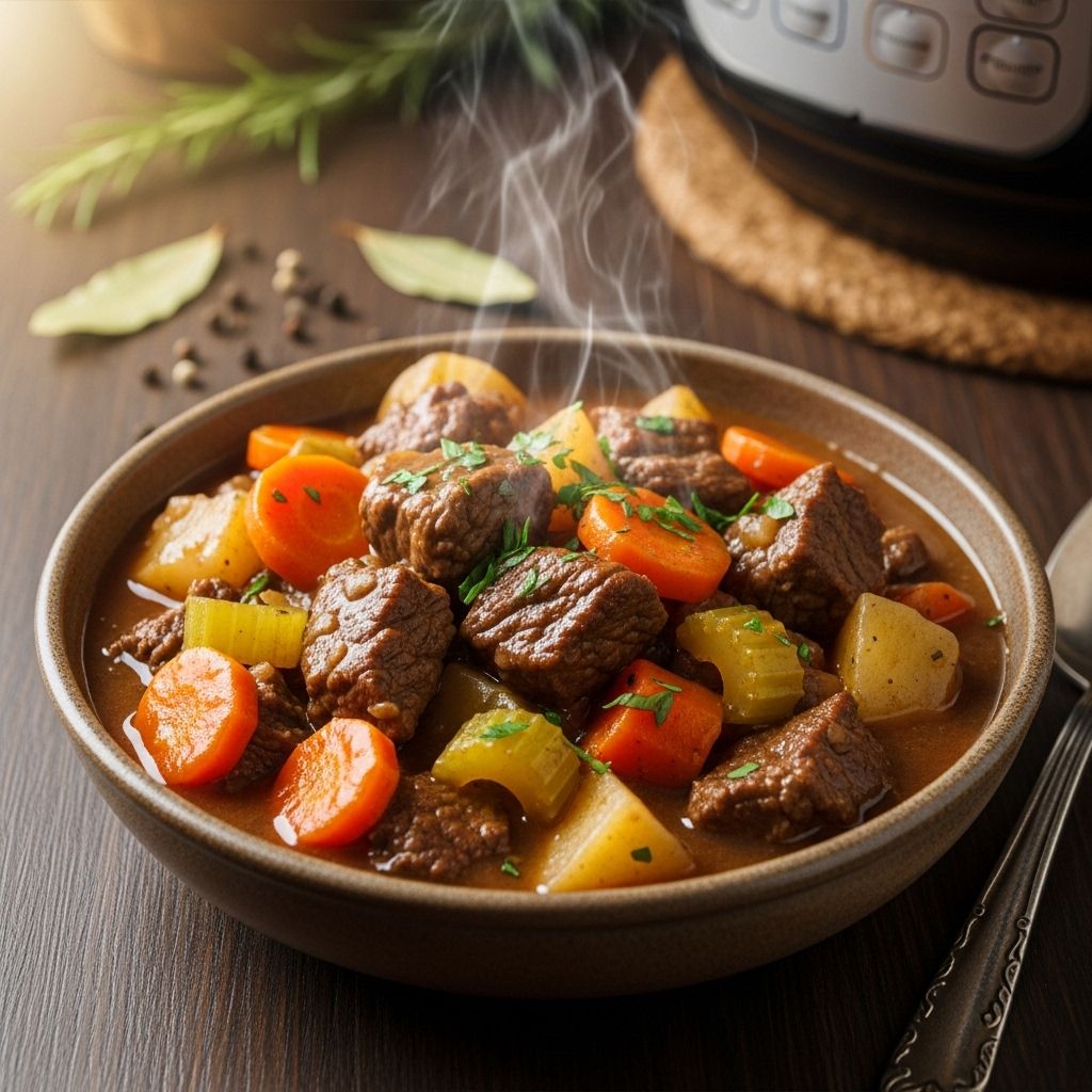 Discover the secrets to making rich, tender, and deeply flavorful beef stew in a fraction of the usual time using your Instant Pot.