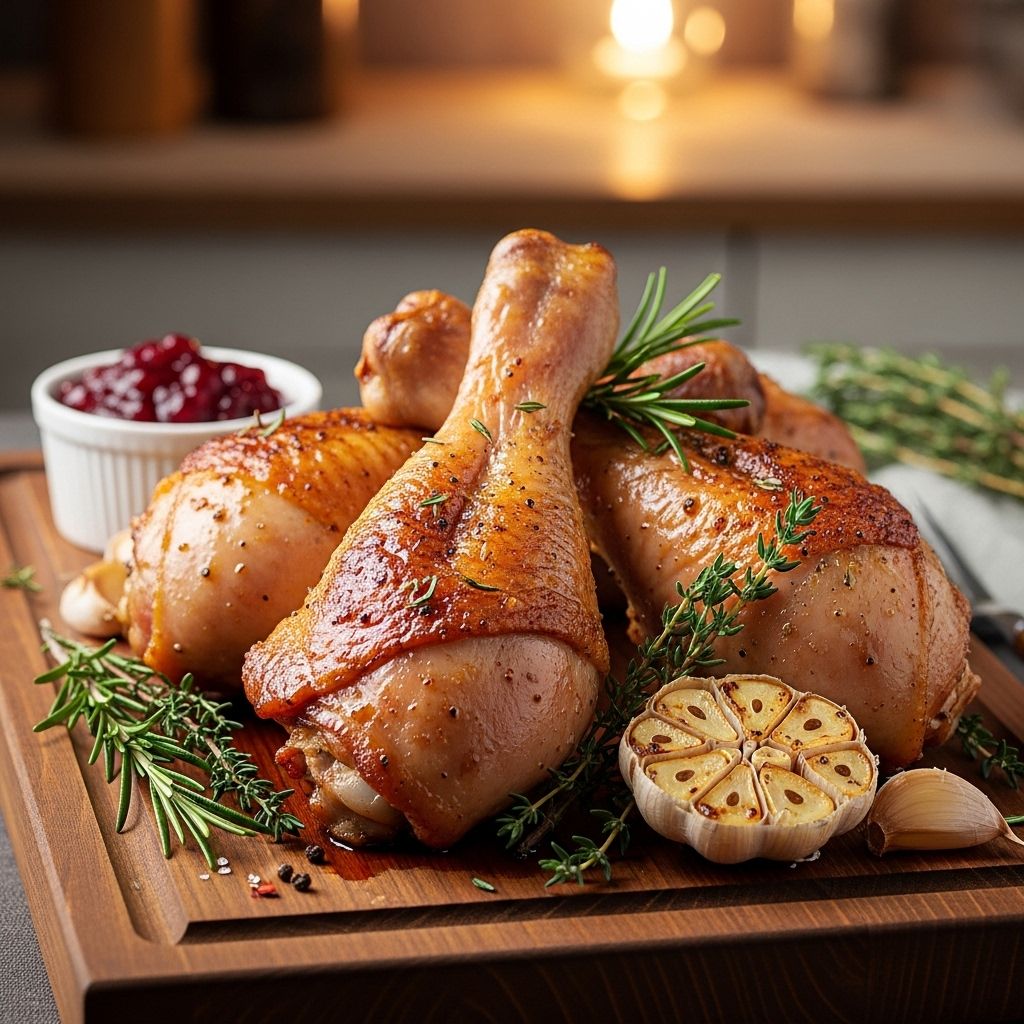 Learn how to make juicy, flavorful roasted turkey legs with crispy skin, perfect for small gatherings or weekday meals.