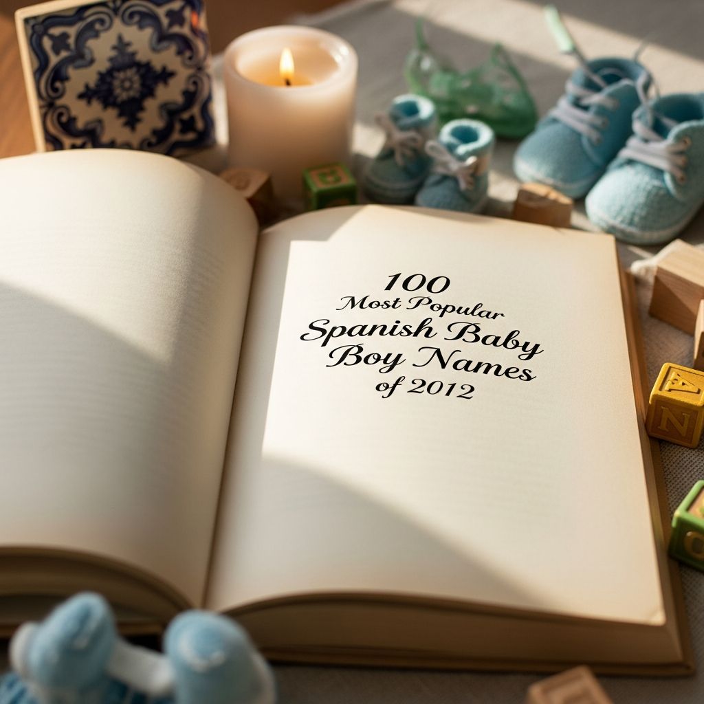 Explore a curated list of the top 100 Spanish baby boy names in 2012, complete with traditional favorites, rising stars, and their cultural significance.