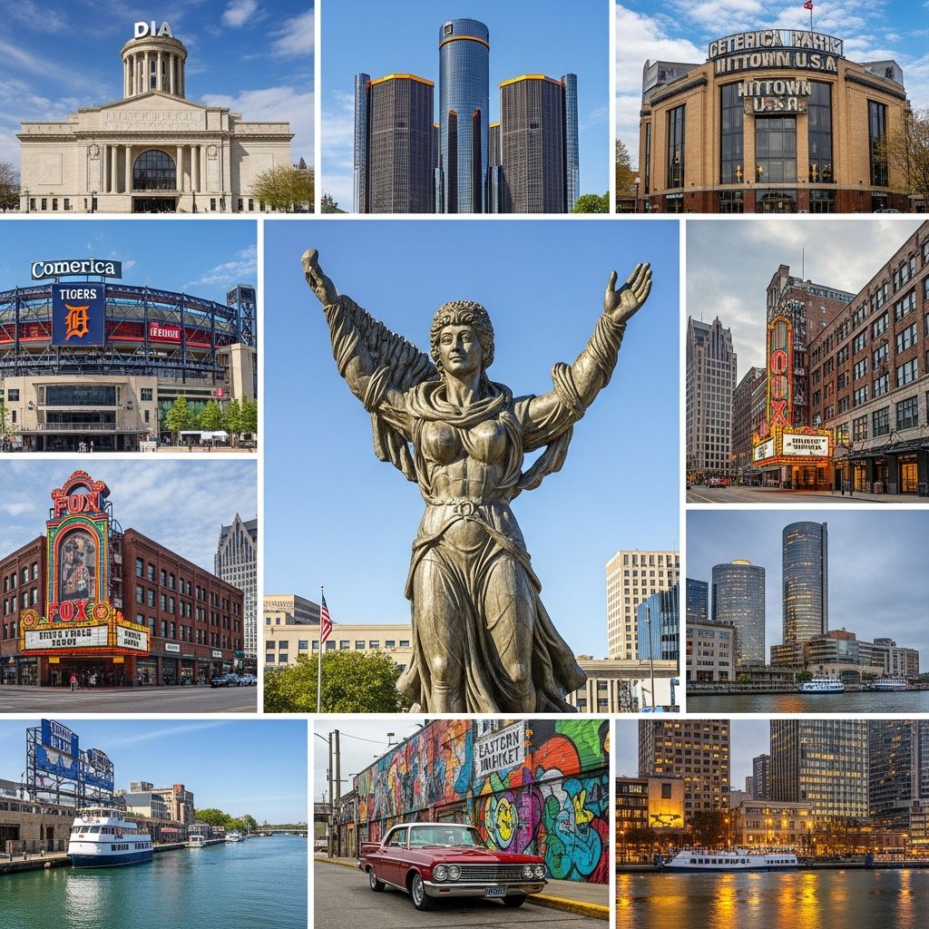 Discover Detroit through its top museums, landmarks, parks, and artistic spaces, weaving together Motor City’s unique history and vibrant modern culture.
