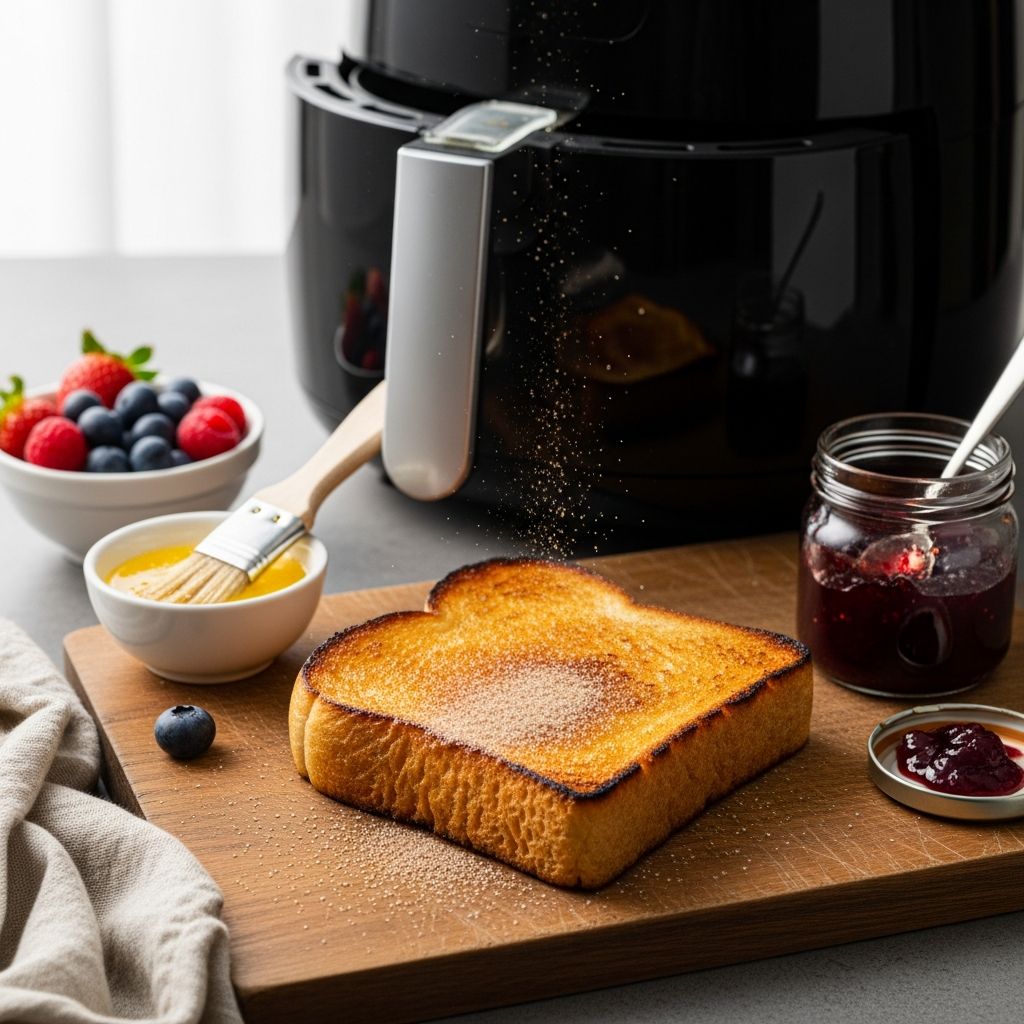 Unlock perfectly crispy air fryer toast every time with these foolproof methods, ideas for toppings, and guides for every bread type.