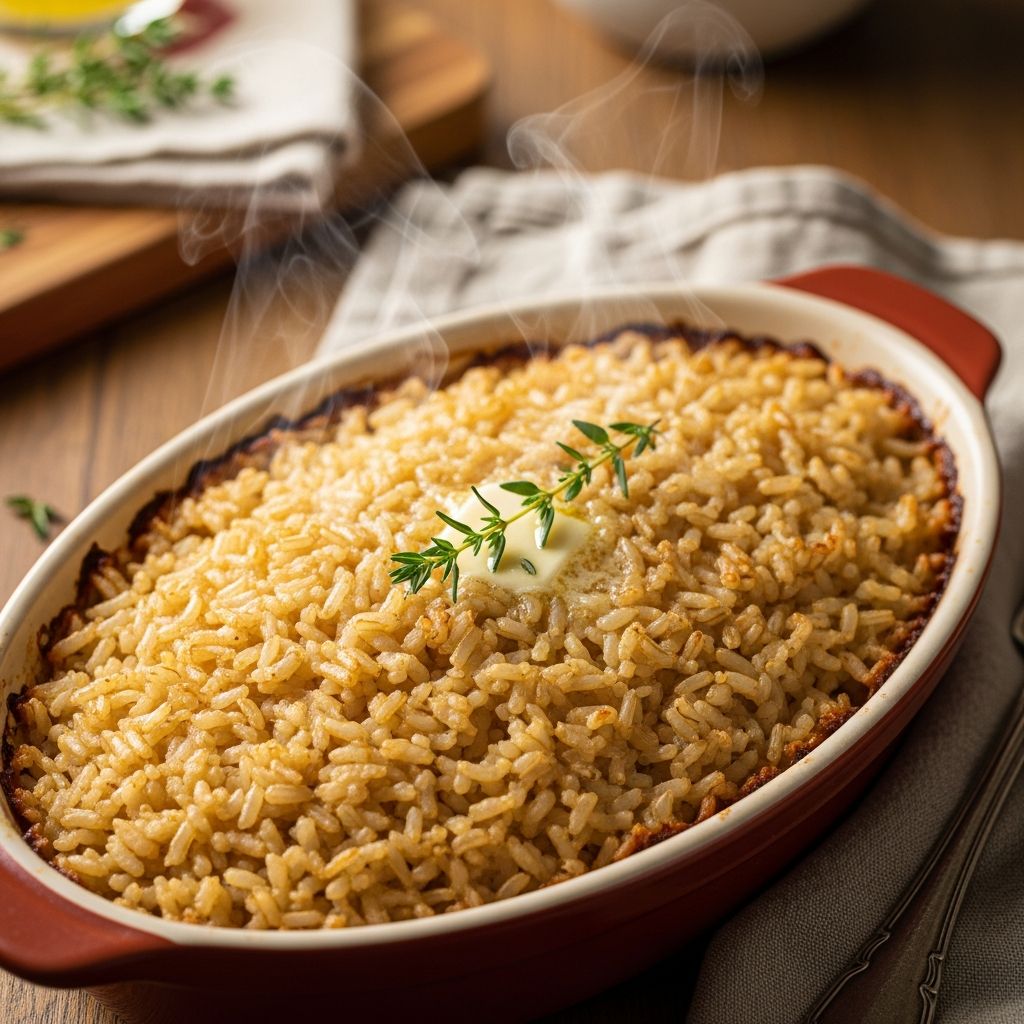 Unlock perfectly fluffy brown rice every time with Alton Brown’s innovative baked method—no more scorched pots or constant stirring required.