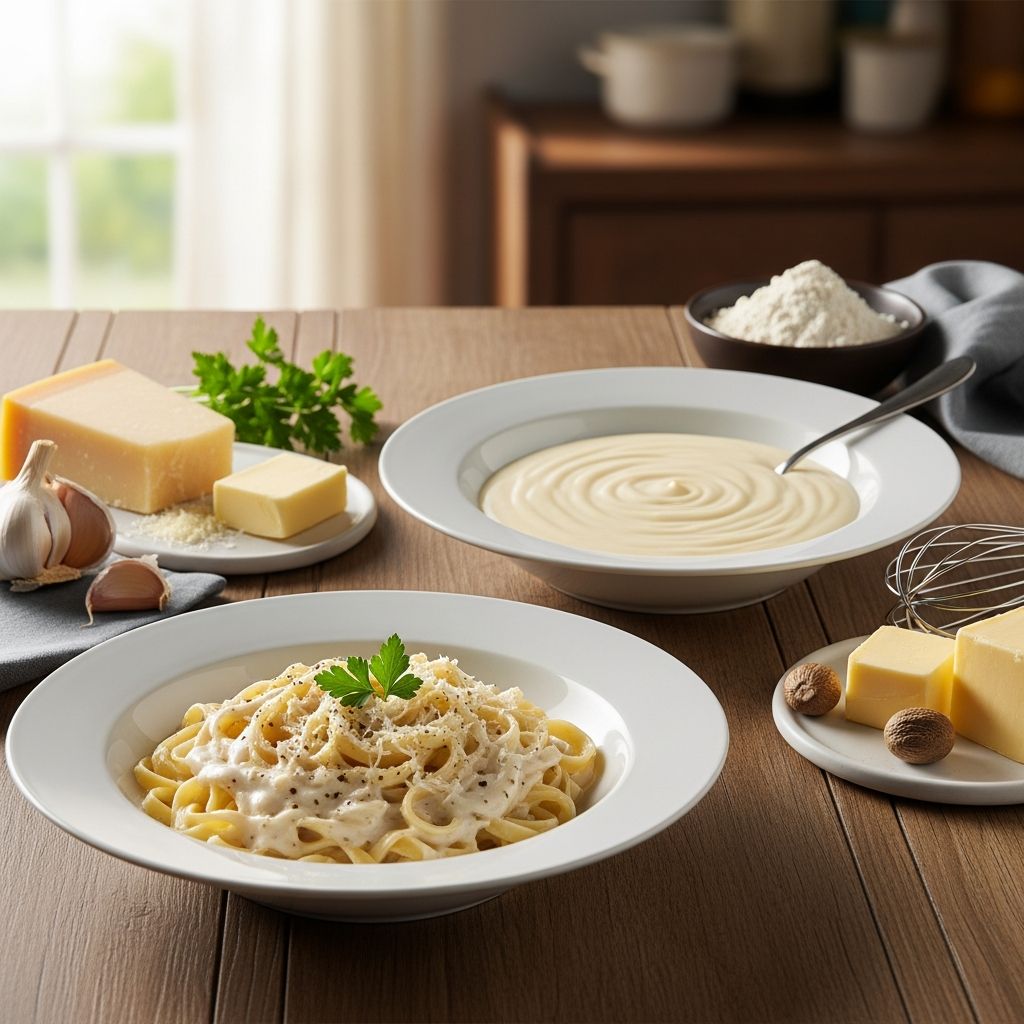 Discover how to create versatile Italian white cream sauces from scratch, including Alfredo and Béchamel, perfect for your favorite pasta and dishes.