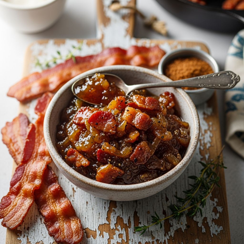 How to Make the Best Bacon Jam: A Sweet & Savory Spread Discover how to create irresistibly smoky, sweet, and savory bacon jam—perfect for cheese boards, burgers, crostini, and more.