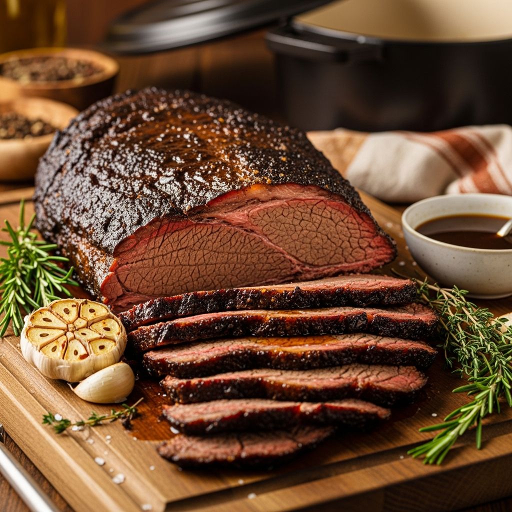 Discover step-by-step oven-roasting techniques for juicy, tender beef brisket with crispy potatoes and rich homemade gravy.