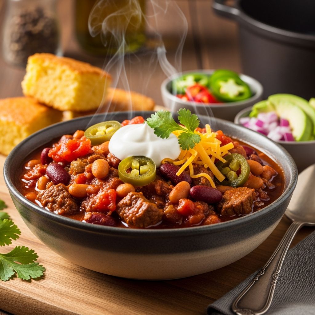 Discover how to make the ultimate homemade beef chili, bursting with rich flavors and hearty ingredients—perfect for any cozy meal.