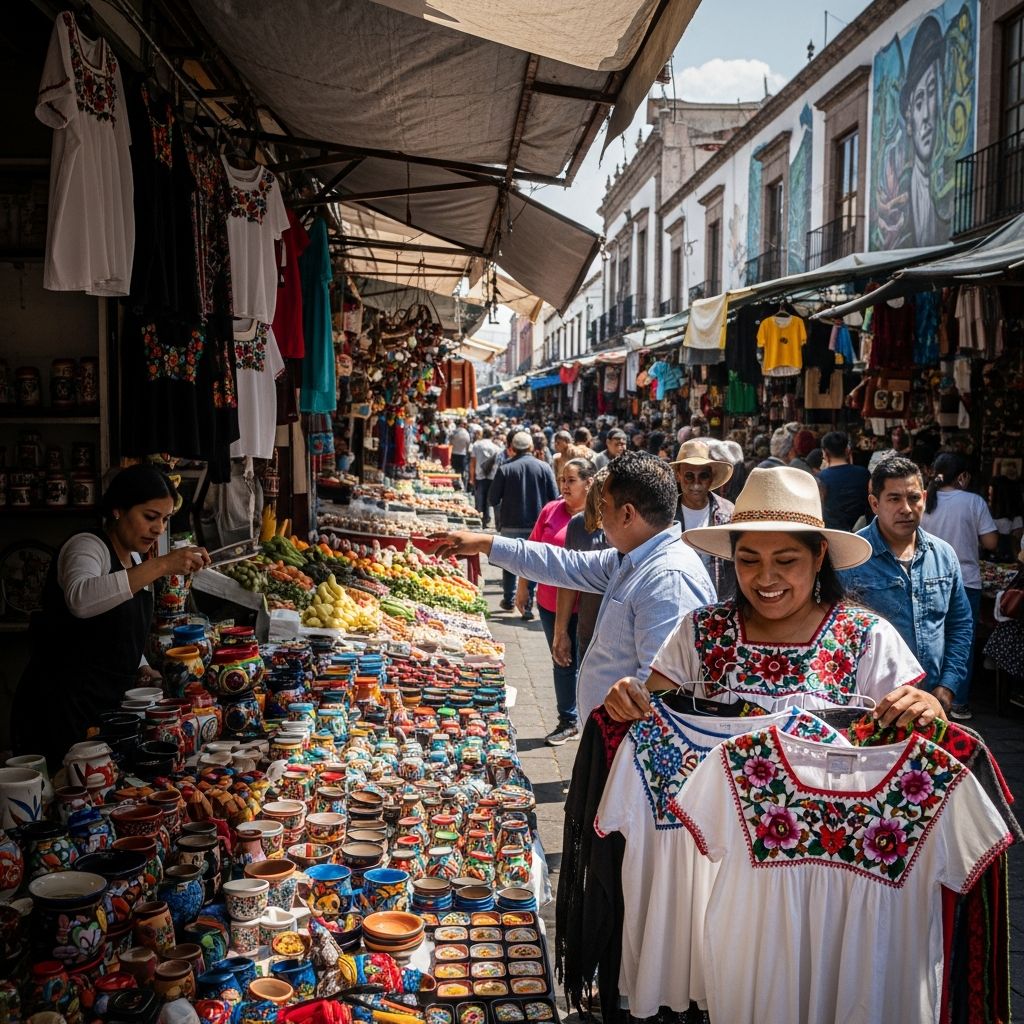 Explore Mexico City's vibrant shopping scene, from artisan markets to stylish boutiques and magical specialty shops.