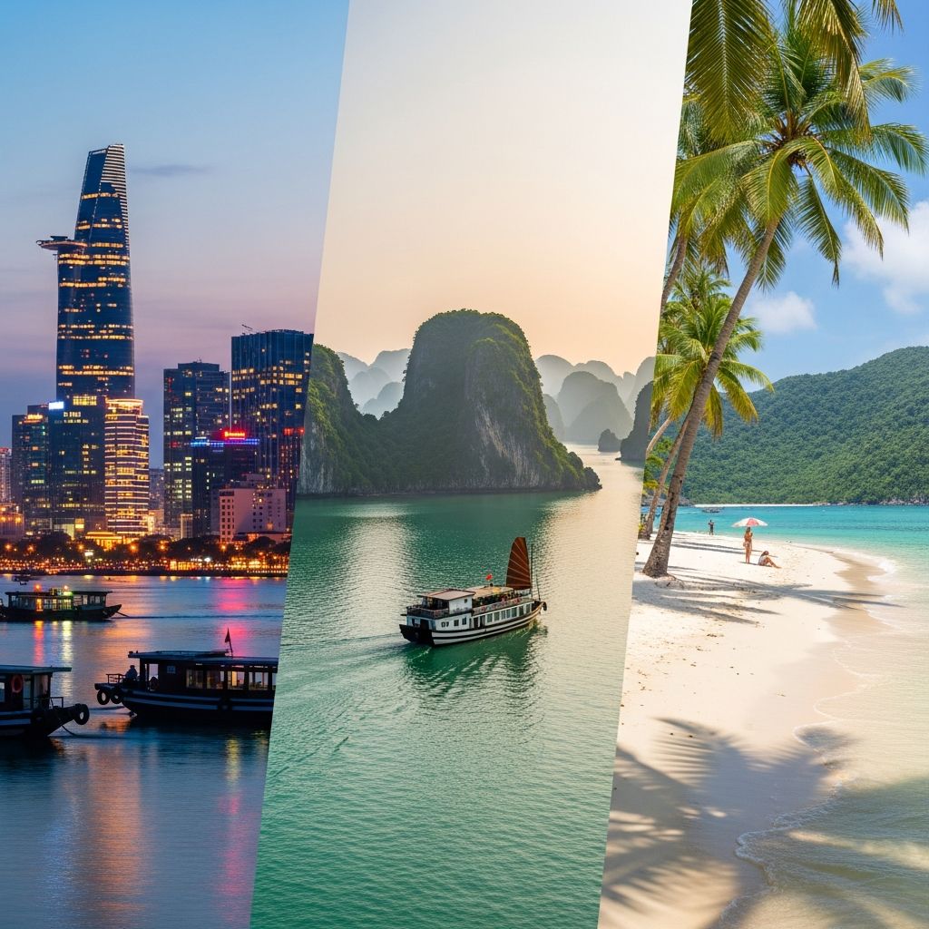 Explore Vietnam’s most captivating destinations, from bustling cities and ancient towns to serene bays, lush mountains, and vibrant islands.
