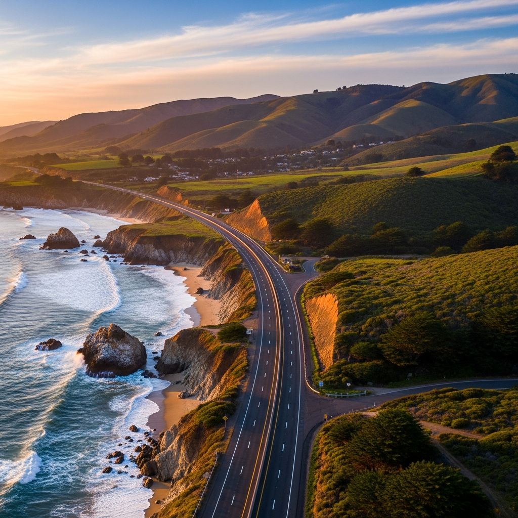 Embark on a journey through iconic landscapes and vibrant towns from Southern California to the Redwood Coast.