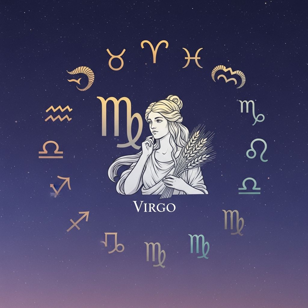 An in-depth exploration of Virgo's romantic compatibility across all zodiac signs, revealing ideal matches and most challenging pairings.