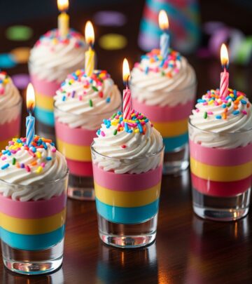 Celebrate any occasion with this festive, easy-to-make birthday cake shot — complete with colorful sprinkles, creamy flavors, and party-perfect presentation.