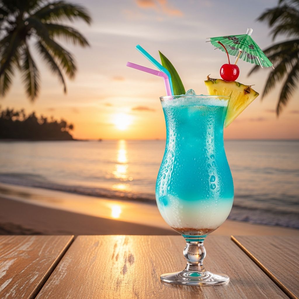 Dive into the origins, recipes, tips, and tropical flair of the iconic Blue Hawaiian cocktail—your vibrant gateway to paradise.