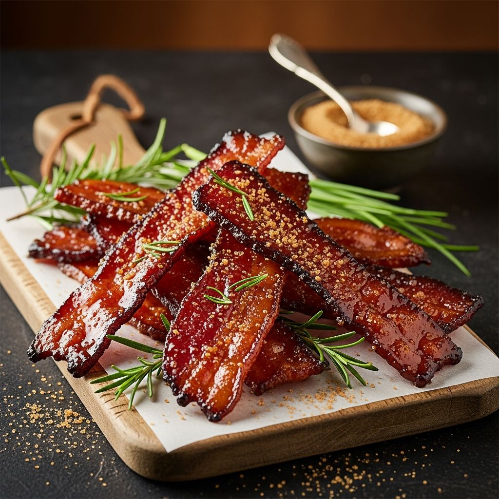 Brown Sugar Bacon: A Sweet and Savory Delight for Every Occasion Enjoy the irresistible combination of crispy bacon and caramelized brown sugar perfect for breakfast, brunch, parties, or a tasty snack.