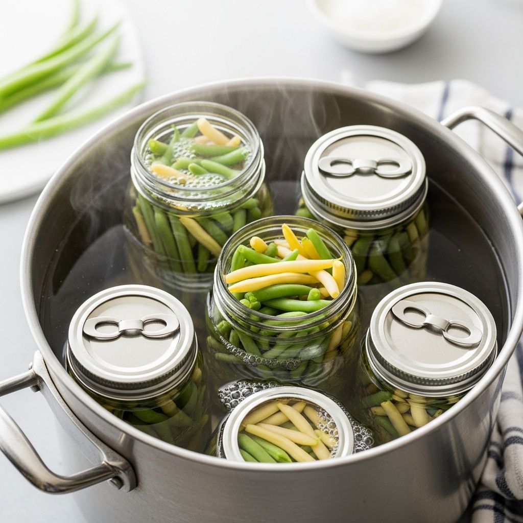 Canning Green or Wax Beans: Traditional Water Bath Method Master the timeless art of canning green or wax beans safely at home with the classic water bath method and enjoy a taste of summer year-round.