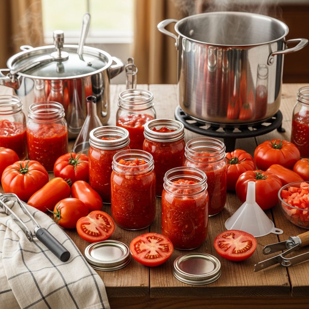 Canning Tomatoes: Comprehensive Guide to Safe Home Preservation Unlock the secrets to safely canning tomatoes at home with step-by-step instructions, tips, and FAQs for delicious long-term preservation.