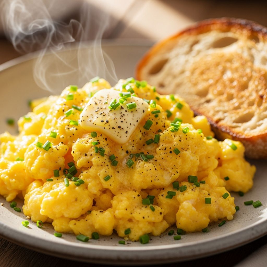 Cheesy Scrambled Eggs: The Creamiest, Fluffiest Breakfast Classic Discover the secrets to making cheesy scrambled eggs with a luxuriously creamy texture and rich, melty flavor—perfect for any breakfast table.